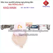 Móc áo rồng,móc 6 inox 304 bóng KAG-MA84