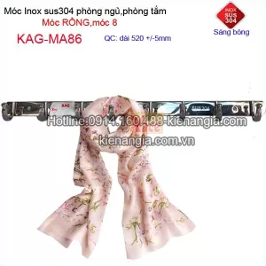 Móc áo rồng,móc 8 inox 304 bóng KAG-MA86