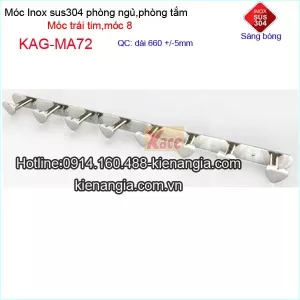 Móc áo trái tim ,móc 8 inox sus304 bóng KAG-MA72