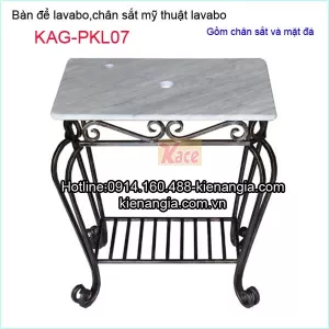 Kệ sắt mỹ thuật,bàn chữ nhật có chân đỡ lavabo KAG-PKL07