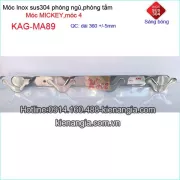 Móc áo 4,móc mickey bằng inox 304 bóng KAG-MA89