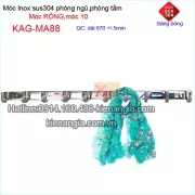 Móc áo rồng,móc 10 inox 304 bóng KAG-MA88