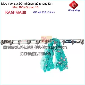 Móc áo rồng,móc 10 inox 304 bóng KAG-MA88