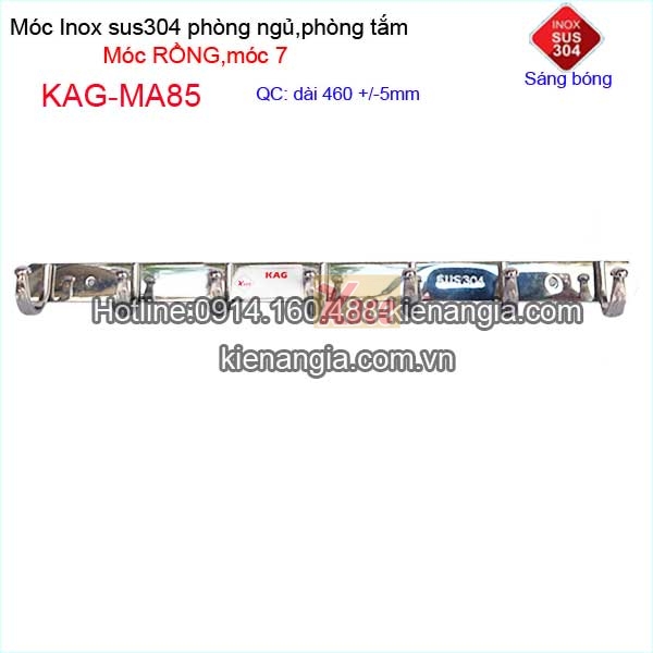 Móc áo rồng,móc 7 inox 304 bóng KAG-MA85