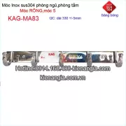 Móc áo rồng,móc 5 inox 304 bóng KAG-MA83