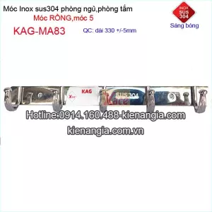 Móc áo rồng,móc 5 inox 304 bóng KAG-MA83