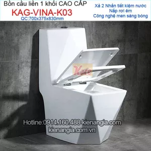 Bồn cầu liền 1 khối cao cấp giá rẻ KAG-VINA-K03