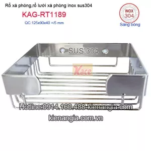 Rổ lưới xà phòng inco sus304 sáng bóng KAG-RT1189