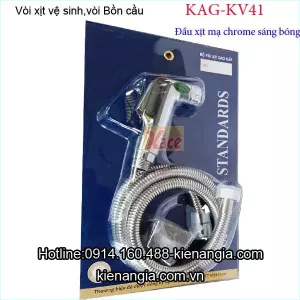 Vòi xịt bồn cầu,vòi vệ sinh đầu nhấn mã chrome KAG-KV41