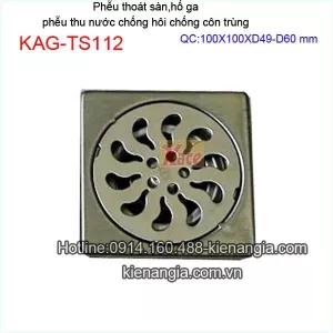 Thoát sàn chống côn trùng 100X100 D49-D60 KAG-TS112