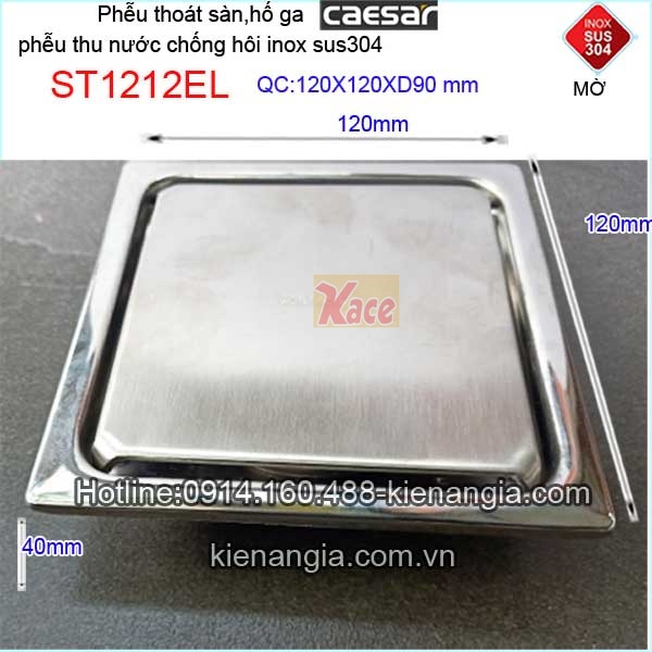 ST1212EL-Thoat-san-Caesar-inox-chong-hoi-12x12xD90-ST1212EL-TSKT