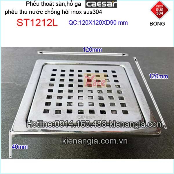 ST1212L-Thoat-san-ca-ro-Caesar-inox-chong-hoi-12x12xD90-ST1212L-tskt