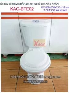 Bồn cầu trẻ em 2 nhấn KAG-BTE02