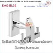Móc áo đôi inox sus304 Nhật Bản KAG-BL39