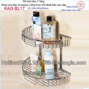 Khay lưới bầu 2 tầng inox Nhật Bản KAG-BL17