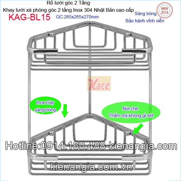 KAG-BL15-Khay-luoi-xa-phong-goc-2-tang-inox-sus304-Nhat-Ban-KAG-BL15-10