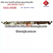 Móc 5 Mickey inox 304 mờ KAG-MA98