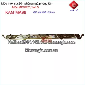 Móc 5 Mickey inox 304 mờ KAG-MA98