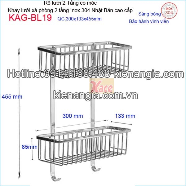 KAG-BL19-Ke-ro-co-moc-2-tang-inox-sus304-Nhat-Ban-KAG-BL19-tskt