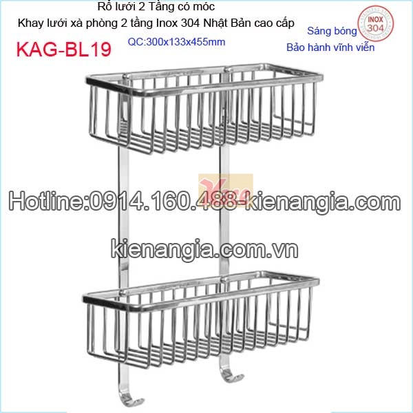 KAG-BL19-Khay-co-moc-2-tang-inox-sus304-Nhat-Ban-KAG-BL19