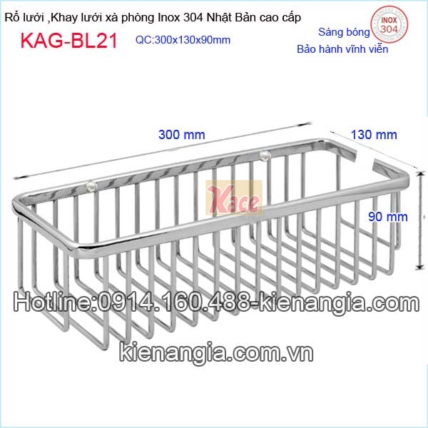 KAG-BL21-Khay-luoi-xa-phong-inox-sus304-Nhat-Ban-KAG-BL21-tskt