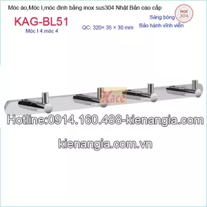 Móc I4,móc đinh 4,móc áo inox 304 Nhật bản KAG-BL51