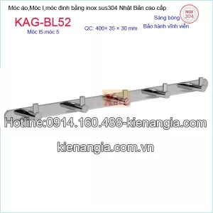 Móc I5,móc đinh 5,móc áo inox 304 Nhật bản KAG-BL52