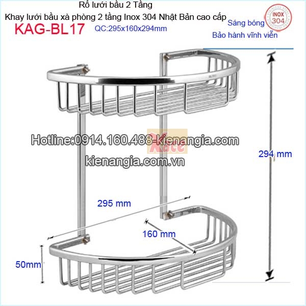 KAG-BL17-Khay-luoi-2-Tang--inox-sus304-Nhat-Ban-KAG-BL17-tskt