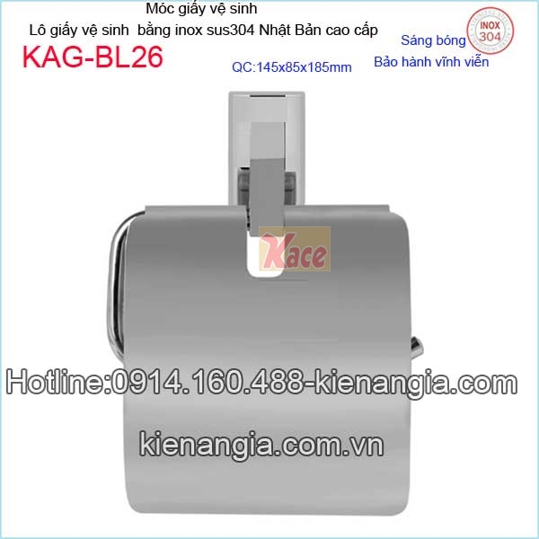 KAG-BL26-Lo-giay-ve-sinh-inox-sus304-Nhat-Ban-Bliro-KAG-BL26