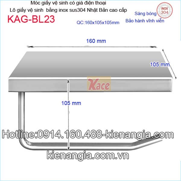 KAG-BL23-Moc-treo-giay-ve-sinh-de-dien-thoai-inox-sus304-Nhat-Ban-Bliro-KAG-BL23-tskt