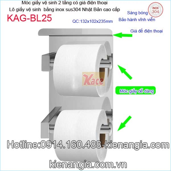 KAG-BL25-Moc-giay-ve-sinh-doi-co-gia-de-dien-thoai-inox-sus304-Nhat-Ban-Bliro-KAG-BL25-3