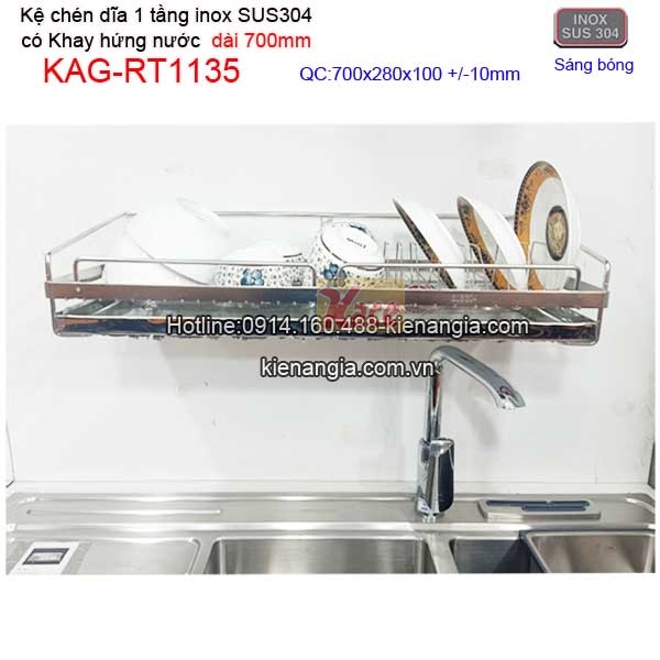 KAG-RT1135-Ke-inox304-1-tang-chen-dia-co-khay-hung-nuoc-700-KAG-RT1135-1