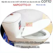 Nắp bồn cầu liền khối COTTO chốt gài inox NAP-COTTO01