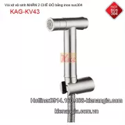 Vòi xịt vệ sinh inox304 nhấn giữ nước 2 chế độ KAG-KV43