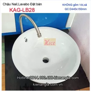 Chậu Nail,lavabo sứ đặt bàn giá rẻ KAG-LB28