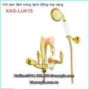 Sen tắm nóng lạnh thiên nga đồng mạ vàng KAG-LUK15