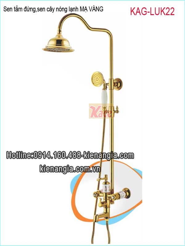 Sen cây,sen tắm đứng đồng mạ vàng cao cấp KAG-LUK22