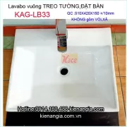 Lavabo vuông treo tường,đặt bàn KAG-LB33