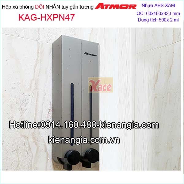 KAG-HXPN47-Binh-xa-phong-ĐOI-gan-tuong-nhan-tay-XAM-500-ATMOR-KAG-HXPN47