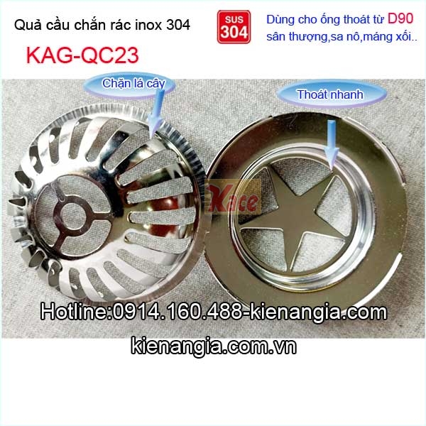 Qua-cau-chan-rac-san-thuong-Inox-304-D90-KAG-QC23-7