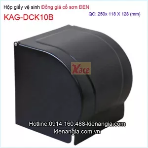 Hộp giấy vệ sinh kín đồng giả cổ đen KAG-DCK10B