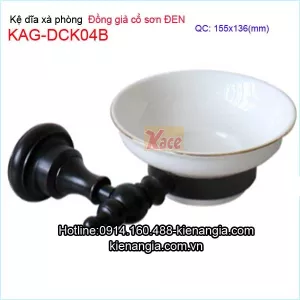 Kệ dĩa xà phòng đồng giả cổ đen KAG-DCK04B