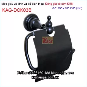 Móc giấy vệ sinh đồng giả cổ đen KAG-DCK03B