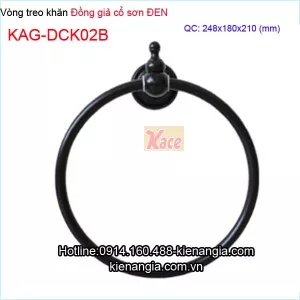 Vòng treo khăn đồng giả cổ đen KAG-DCK02B