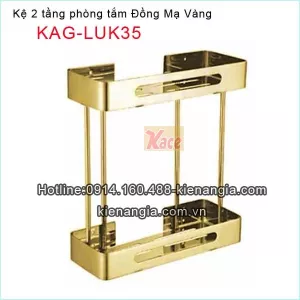 Kệ 2 tầng mạ vàng phòng tắm KAG-LUK35