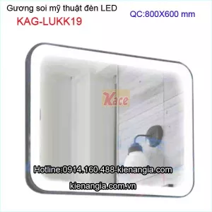 Gương soi mỹ thuật ,gương trang điểm đèn Led KAG-LUKK19