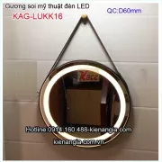 Gương soi mỹ thuật tròn,gương trang điểm đèn Led KAG-LUKK16