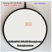Gương soi mỹ thuật tròn,gương trang điểm viền đen KAG-LUKK12