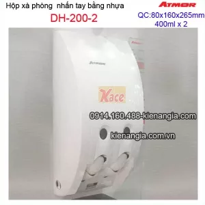 Hộp xà phòng đôi nhấn tay  ATMOR DH 200-2