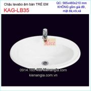 Chậu lavabo âm bàn trẻ em mầm non KAG-LB35